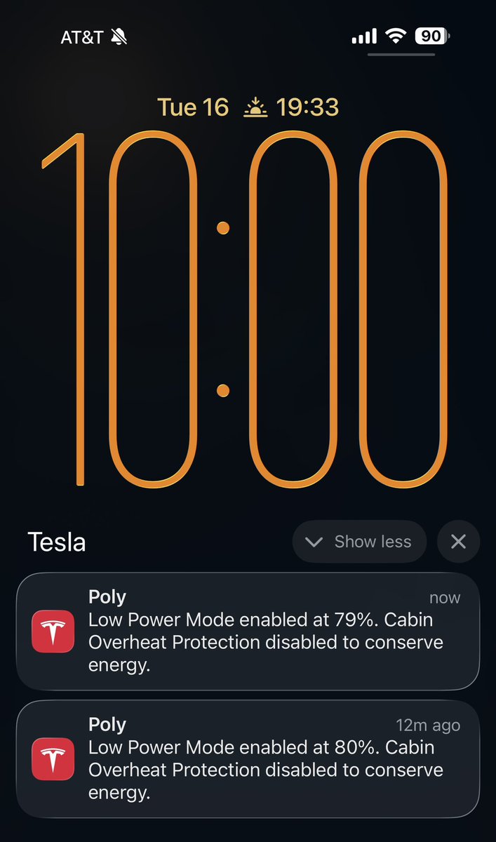 Abstract_Ocean's tweet image. Low power mode is being a bit keen.