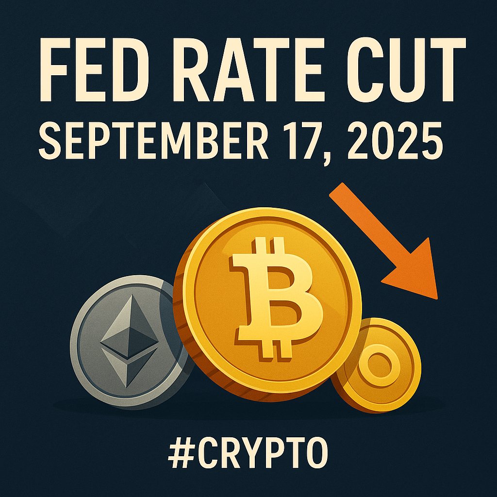 🚨 Fed Rate Cut Alert! 🚨
Markets expect a 25bps cut tomorrow as the Fed reacts to slowing growth &amp; sticky inflation. Could this spark a crypto rally. Volatility ahead!!!
#Crypto #Bitcoin #Ethereum #Fed #RateCut #FOMC #CryptoNews #BTC #Altcoins