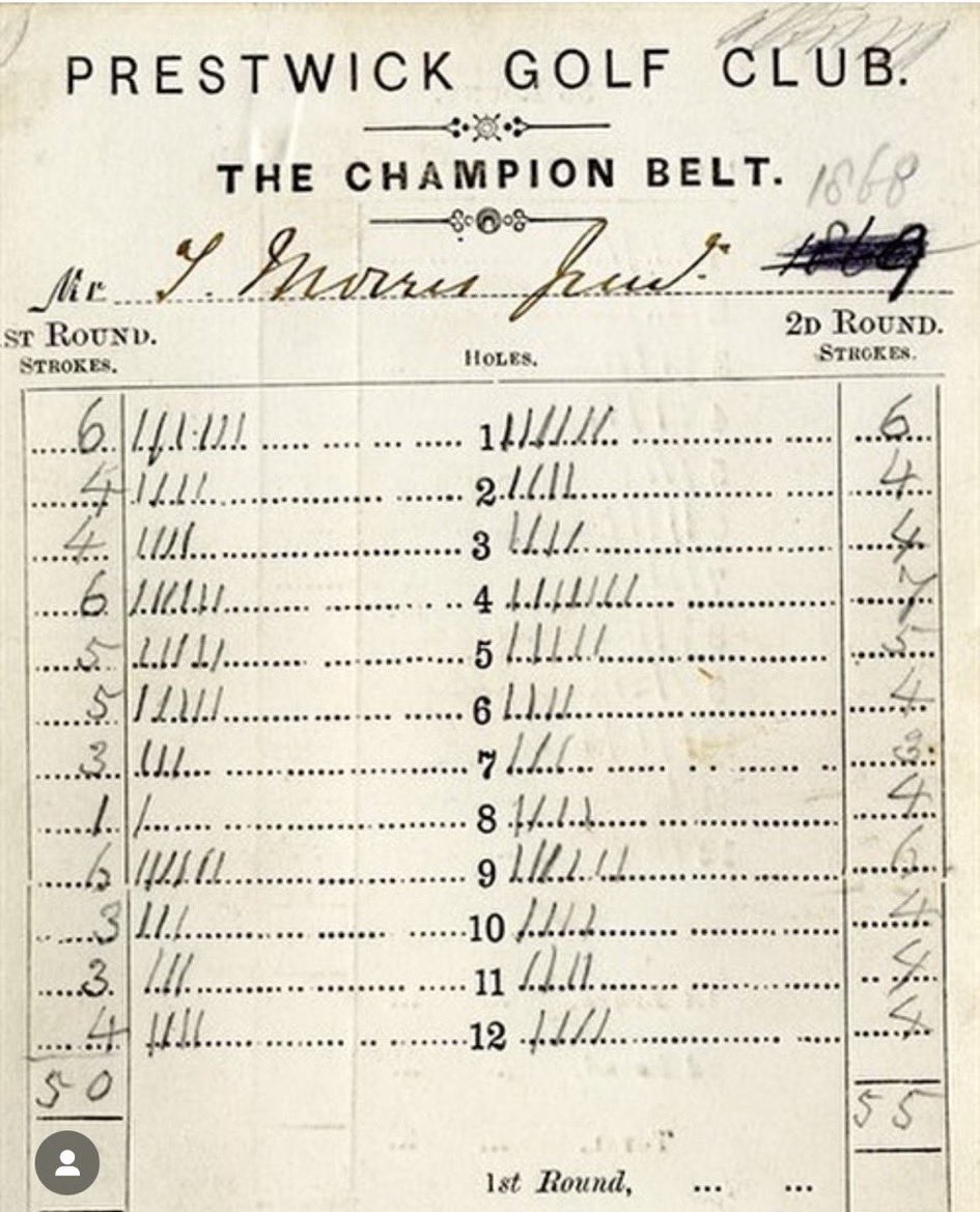 PrestwickGC's tweet image. THE FIRST HOLE-IN-ONE? 
#OTD 16 Sept 1869, Tom Morris Jr made the first hole-in-one in @TheOpen at Prestwick’s Station Hole (166 yards).

He went on to win @TheOpen his 2nd victory, having first won the year before aged just 17. 
#golf #TheOpen #PrestwickGolfClub