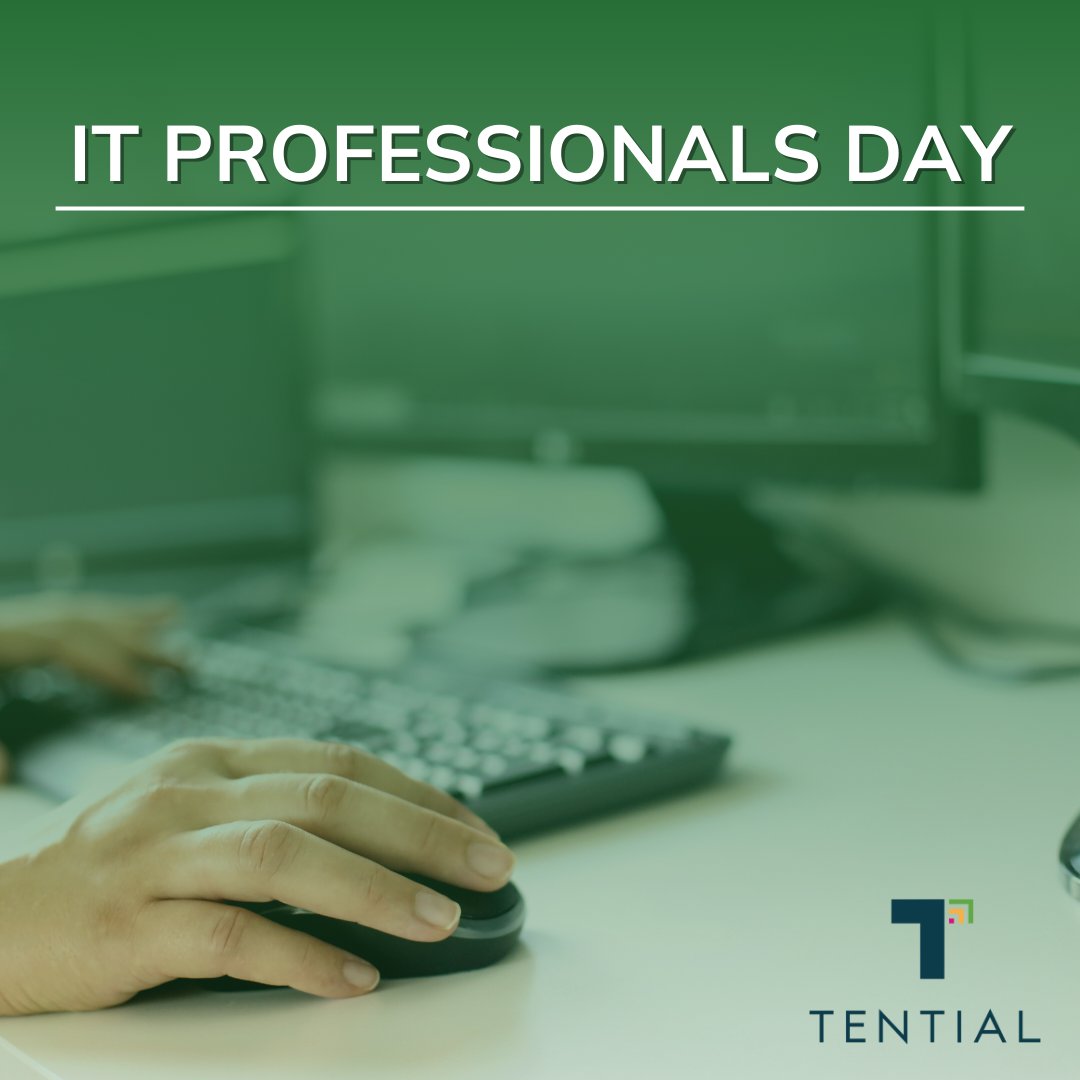 WeAreTential's tweet image. Today is National IT Professionals Day, and we could not do what we do without all our IT pros at Tential. Thank you for all you do!  

#TentialSolutions  #ITProfessionals #ITDay