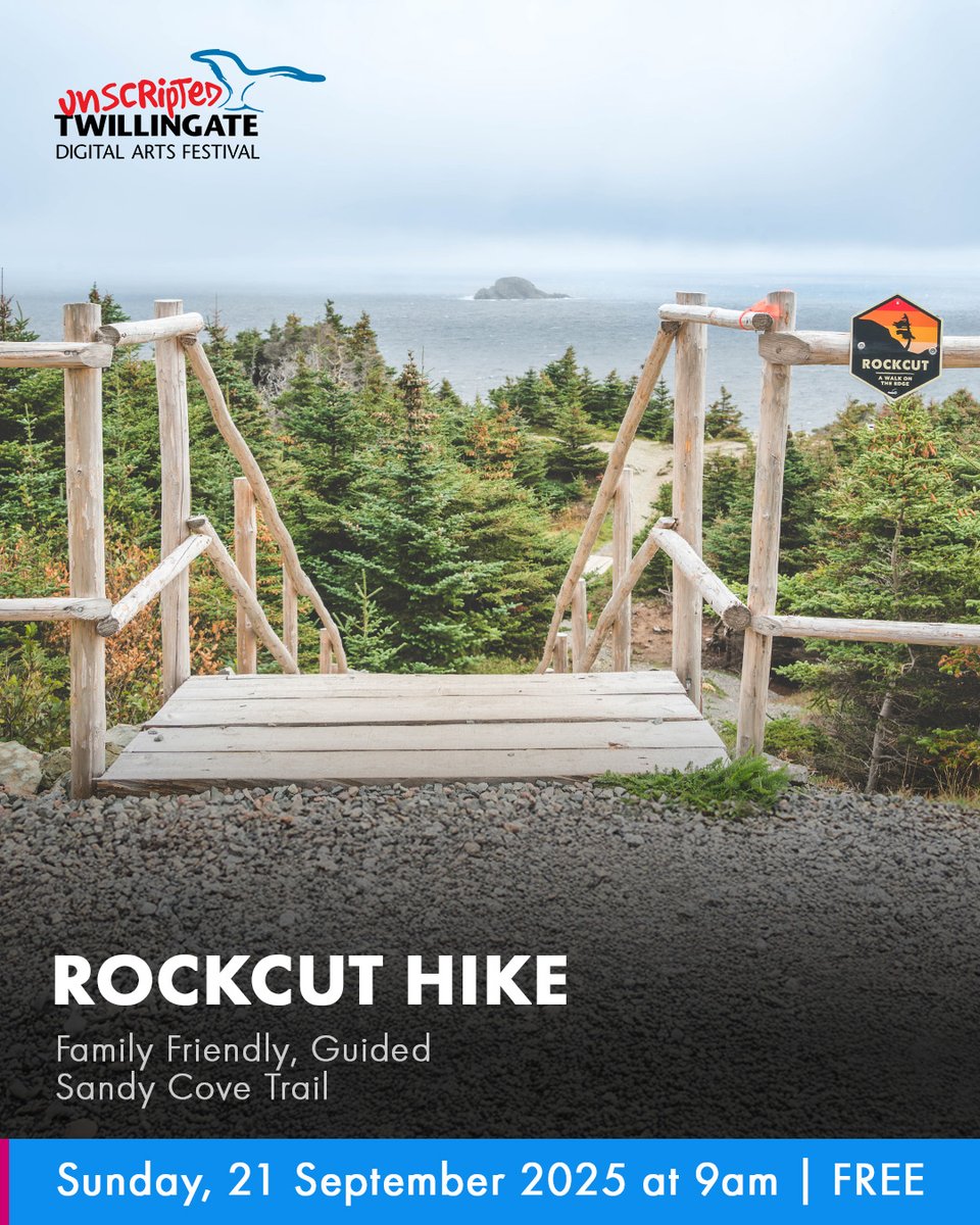 UnscriptedF's tweet image. Lace up your boots and breathe in that coastal air 🌲🌊

📅 Sunday, Sept 21 @ 9 AM
📍 Sandy Cove Trail, Twillingate
💵 FREE

Let’s walk together ➤ unscriptedfestival.com/etn/rockcut-hi…

#Unscripted2025