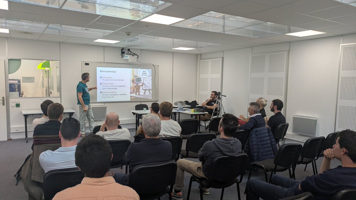 TADx (@tadx_group) on Twitter photo On est en place pour cette première soirée #TADx de la rentrée pour parler d'Agents intelligents, à la frontière des LLM avec <a href="/glaforge/">Guillaume Laforge</a>
Ça se passe à <a href="/mametours/">MAME</a> qui nous accueille et c'est <a href="/acensigroup/">ACENSI</a> et <a href="/ApsideTOP/">Apside TOP</a> qui nous offrent la collation d'après conférence !
🙏 On est en place pour cette première soirée #TADx de la rentrée pour parler d'Agents intelligents, à la frontière des LLM avec <a href="/glaforge/">Guillaume Laforge</a>
Ça se passe à <a href="/mametours/">MAME</a> qui nous accueille et c'est <a href="/acensigroup/">ACENSI</a> et <a href="/ApsideTOP/">Apside TOP</a> qui nous offrent la collation d'après conférence !
🙏