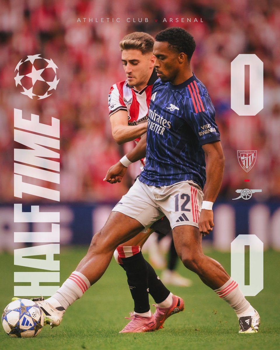 A battling first-half display.

Let's raise the tempo, Gunners ✊