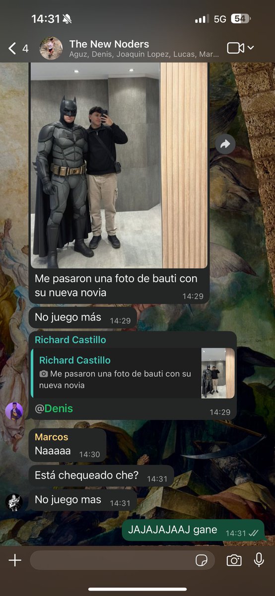 Les contas a los pibes que no salis mas con ella
Los pibes: