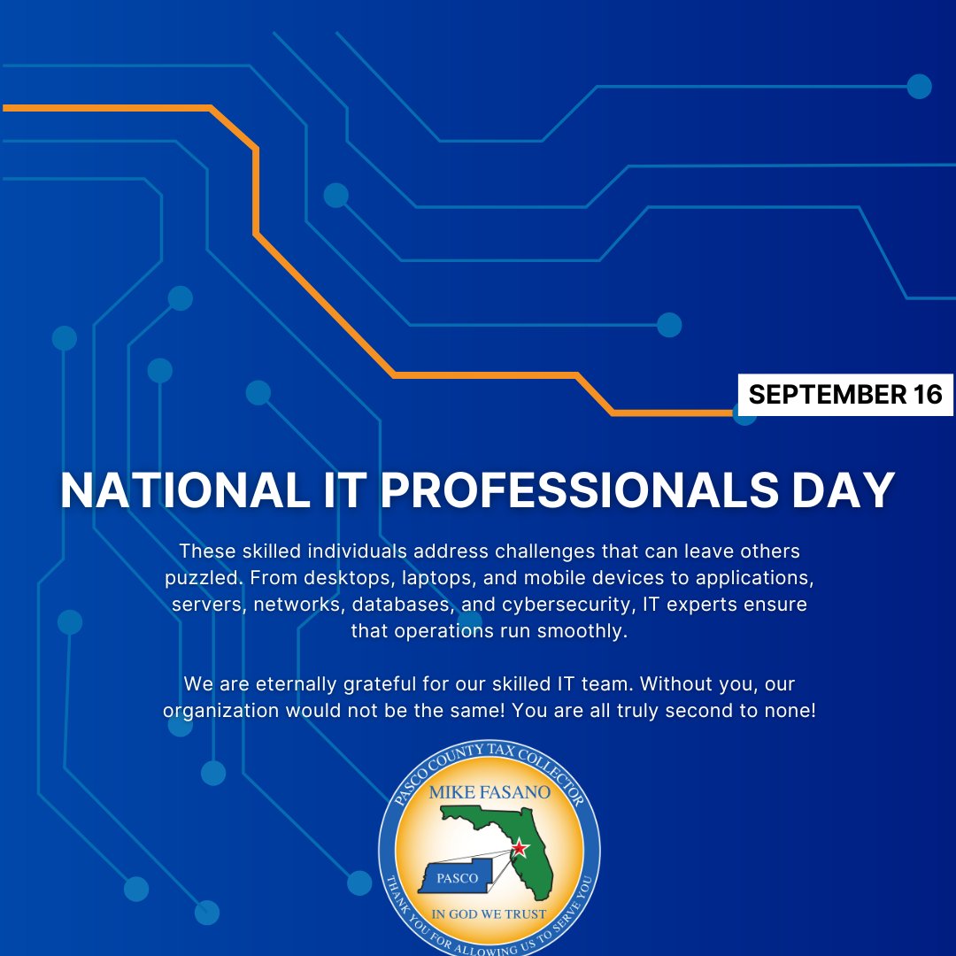 We are eternally thankful for our amazing IT team. You keep our organization operating seamlessly, safeguard our security, and always step in when necessary. You are all truly second to none!

<a href="/fasanomike/">Mike Fasano</a> <a href="/GregGiordano1/">Greg Giordano</a>