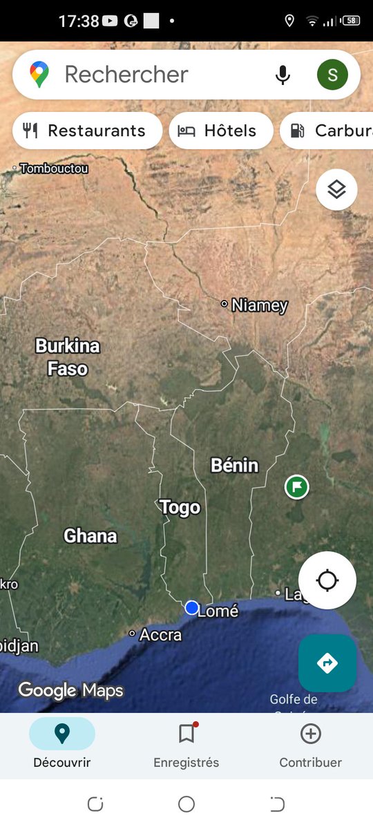 This is Togo in the middle,and Ghana in left hand by your looking phone and Benin in the right hand by your looking again !