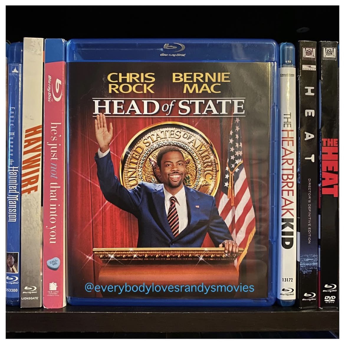 RandysMovies's tweet photo. Movie: #HeadOfState (2003)
Starring: #ChrisRock #BernieMac #DylanBaker #NickSearcy #LynnWhitfield #RobinGivens #TamalaJones #JamesRebhorn #KeithDavid #StephanieMarch
Directed By: #ChrisRock
#BluRay
#MovieNerd
#MovieCollector
#BluRayCollection
#MovieCollection
#MovieBuff
#PhysicalMedia
#FilmTwitter