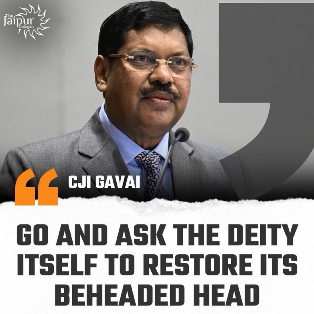 Chief Justice of India is merely a title for #CJIGavai, while Lord Vishnu reigns eternal. Such positions are nothing but dust particles before Him. In past, arrogant fools Hiranyakashyap, Ravana &amp; Kansa dared to challenge His divine power &amp; world knows their fate. #ImpeachTheCJI