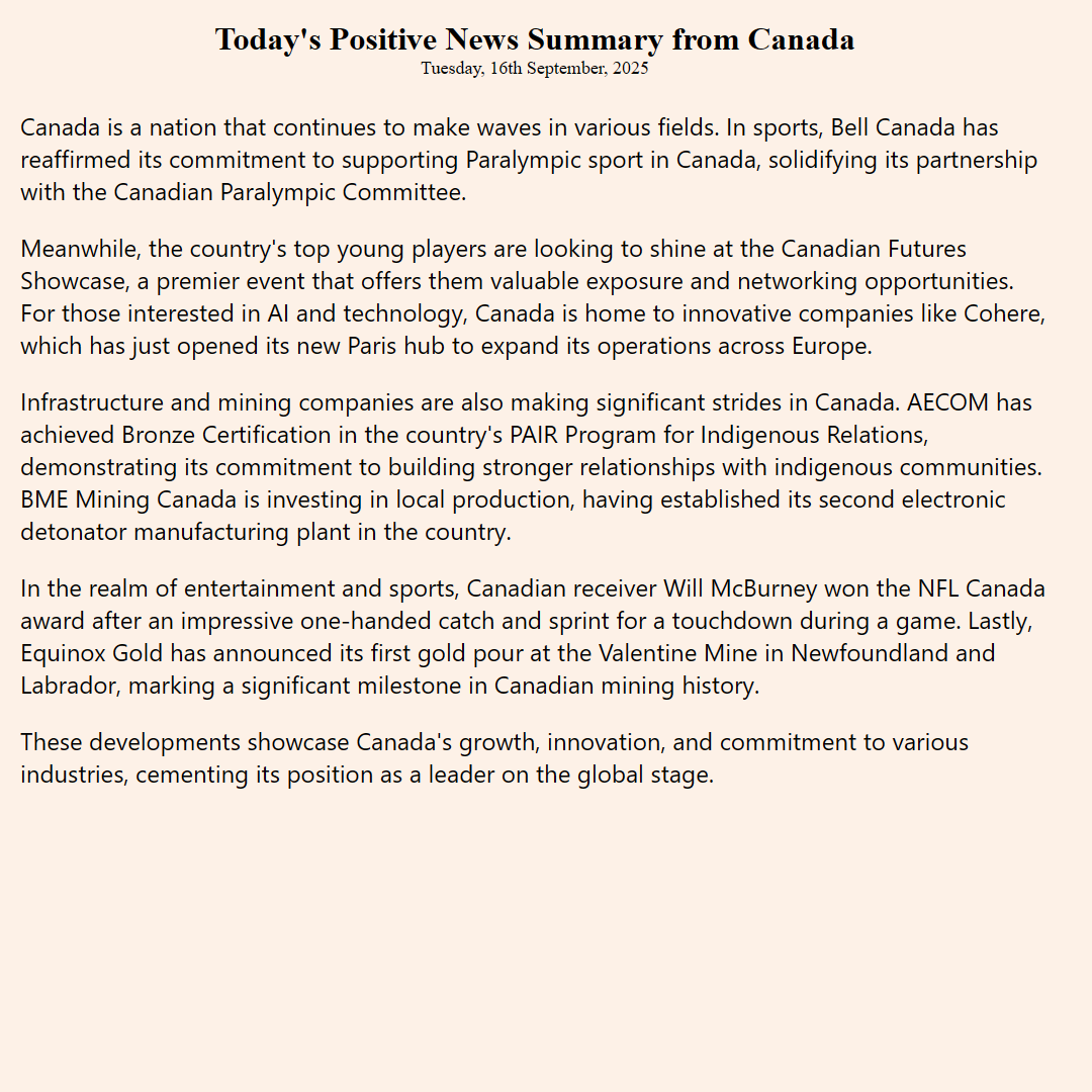 canada_uplift's tweet photo. . "Canada is shining bright! #CanadaPositiveNews #ProgressiveCanada https://t.co/l76qwAsOX7