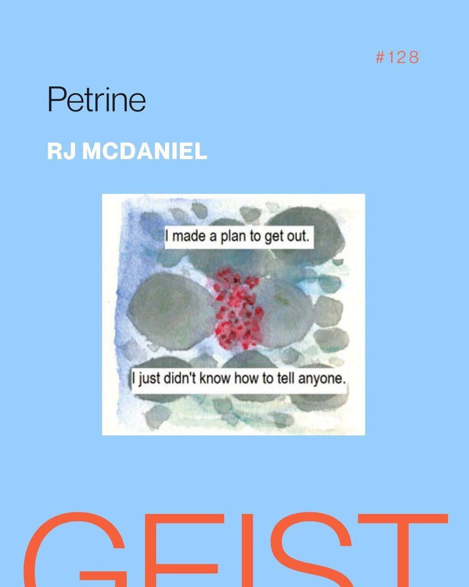 "I made a plan to get out. I just didn't know how to tell anyone." –from the comic "Petrine" by RJ McDaniel, in Geist 128 🟠 

Read more at buff.ly/OElXKrT