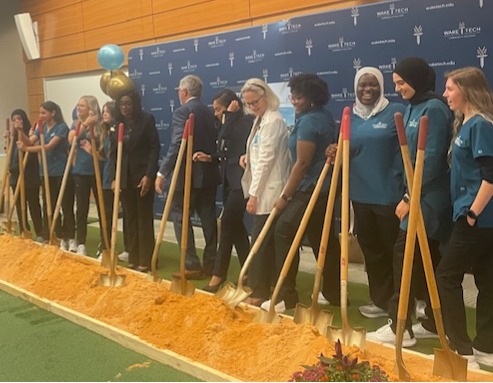An honor to attend the groundbreaking for <a href="/waketechcc/">Wake Tech</a> Simulation Hospital. #HazlehurstHall