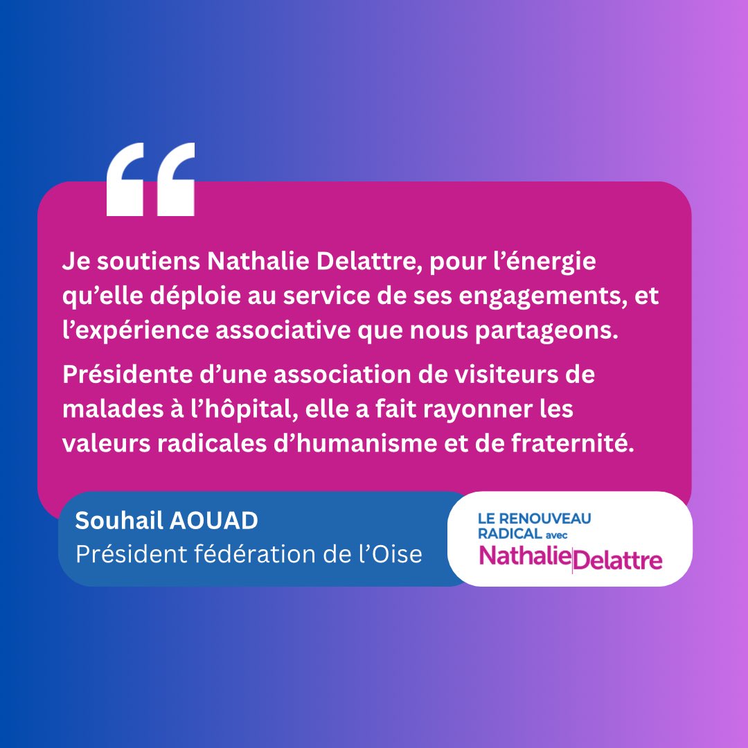 Faire rayonner le Parti Radical, c’est faire le choix de soutenir le renouveau radical ! Merci <a href="/SouhailAouad/">Souhail Aouad</a> ! 💪