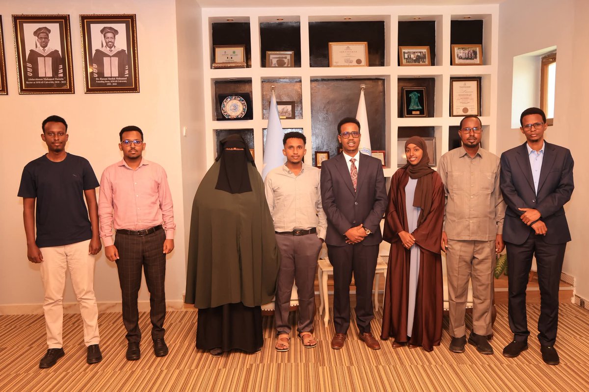 Two SIMAD University Management Science students are heading to Croatia for an Erasmus+ semester. 

The Acting Rector Mr. Abdullahi A. Abdirahman wished them success, urging them to maximize the opportunity and bring back valuable knowledge and experience to their country and