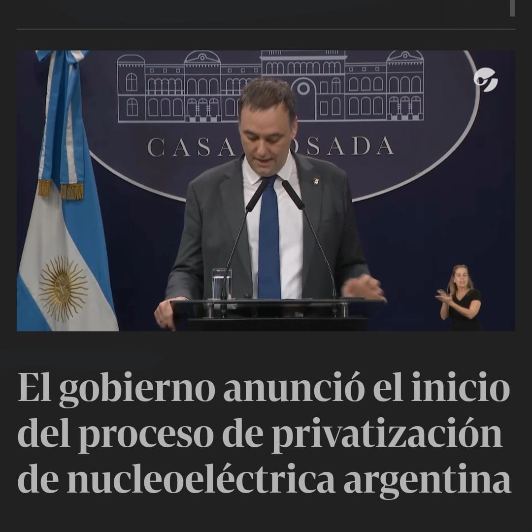 Nucleoeléctrica Argentina S.A. (NA-SA) garantiza, a través de sus centrales nucleares, el 9% de la electricidad que consumimos a un precio accesible, y favorece así también la competitividad de nuestro sector productivo. Ah, y es superavitaria.

Si se privatiza NA-SA corremos el