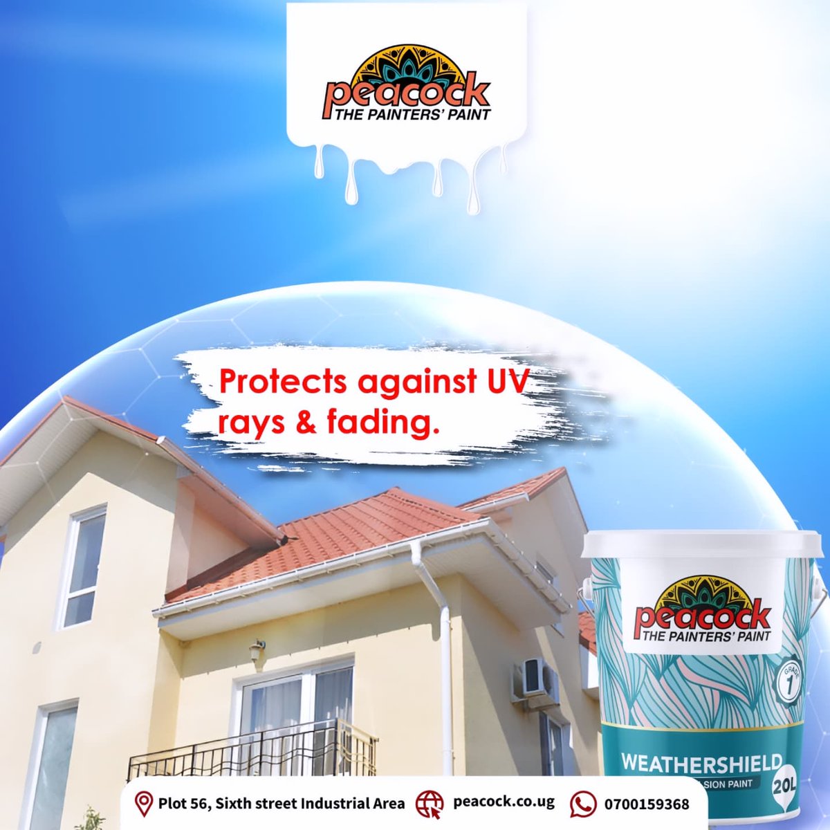 peacockpaintsug's tweet image. With Peacock Paints, protection isn't seasonal, it's built in. We don't fade, we don't crack, and we definitely don't flake out. #ProtectPreserveProlong #PeacockPaints #WeatherShield #BuiltToLast #AllSeasonProtection
