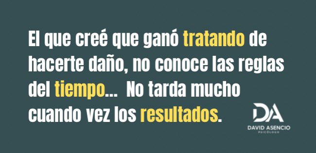 Quien busca perjudicar, pierde su tiempo. Quien aprende, gana en sus resultados. ⏱️💡
Reflexión #Tiempo #Resultados #CrecimientoPersonal #DavidAsencio