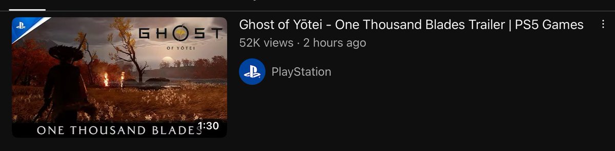 Grummz (@grummz) on Twitter photo The new Ghost of Yotei trailer has been posted everywhere except X.
Neither @playstation or <a href="/SuckerPunchProd/">Sucker Punch Productions</a> have posted it, but it is on Bluesky and YouTube.
They are basically telling all gamers on X that they are not welcome and trying to sweep everything under a rug.
They The new Ghost of Yotei trailer has been posted everywhere except X.
Neither @playstation or <a href="/SuckerPunchProd/">Sucker Punch Productions</a> have posted it, but it is on Bluesky and YouTube.
They are basically telling all gamers on X that they are not welcome and trying to sweep everything under a rug.
They