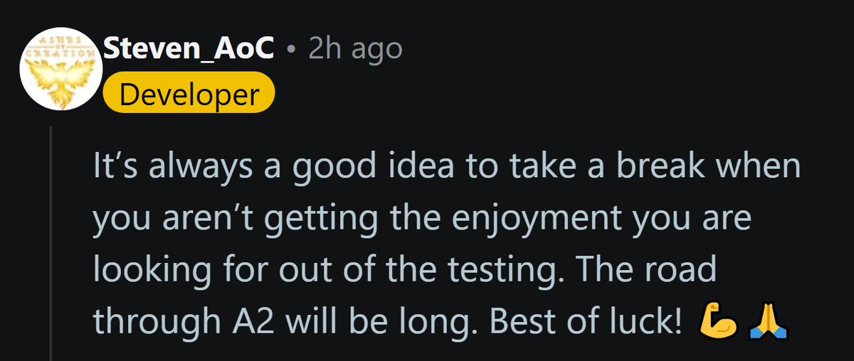 So <a href="/RitchieSH/">Ritchie SH</a> put out a banger of a video and <a href="/StevenJSharif/">Steven Sharif</a> from <a href="/AshesofCreation/">Ashes of Creation</a> had a response.  

When a content creator who has been making positive content starts to point out racism, the appropriate answer isn't "take a break" 

The appropriate answer is "Let me look into