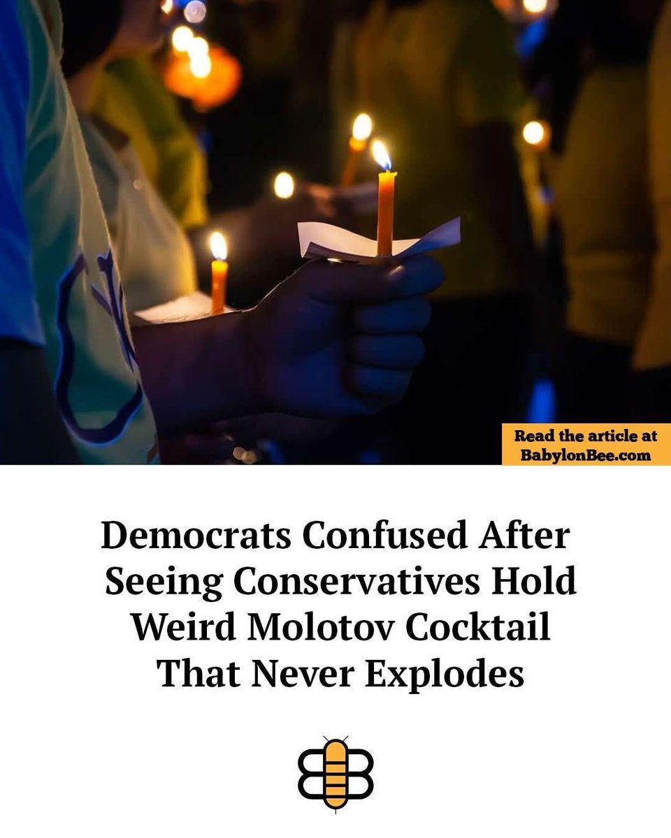 ConceptualJames's tweet image. Babylon Bee ftw