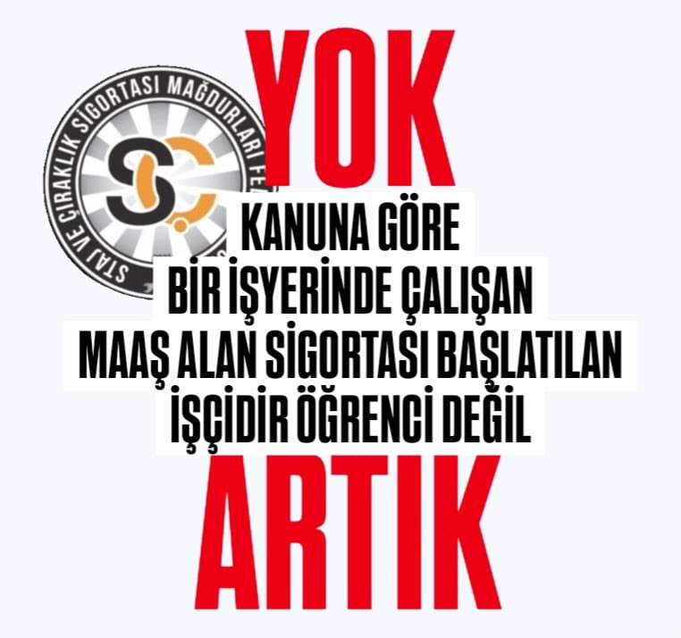 <a href="/CirakStajFED/">STAJ VE ÇIRAKLIK SİGORTASI MAĞDURLARI FEDERASYONU</a> <a href="/halktvcomtr/">Halk TV</a> <a href="/ma_cenkci/">Mehmet Akif Cenkci</a> <a href="/zaferpartisi/">Zafer Partisi</a> <a href="/umitozdag/">Ümit Özdağ</a> Zafer Partisi Sosyal İşler Başkanı Sayın Mehmet Akif Cenkci bey destekleriniz için teşekkür ederiz.

<a href="/halktvcomtr/">Halk TV</a>
<a href="/ma_cenkci/">Mehmet Akif Cenkci</a>
<a href="/zaferpartisi/">Zafer Partisi</a>
<a href="/umitozdag/">Ümit Özdağ</a>

Mağduru Oyalamayın
#StajyerÇırağaGeçmişeDönükTamSigortayıYasalaştırın