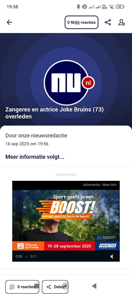 Bruins? Bruijs lijkt het me.... Gerard Cox ging haar kort geleden voor