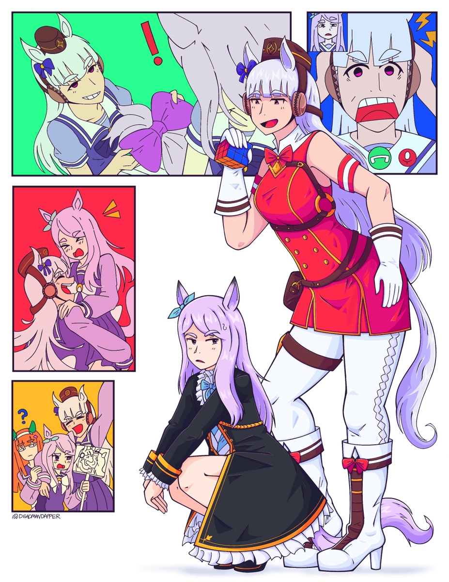 DeadManDapper's tweet image. Gold ship and McQueen #umamusume #gorumaku