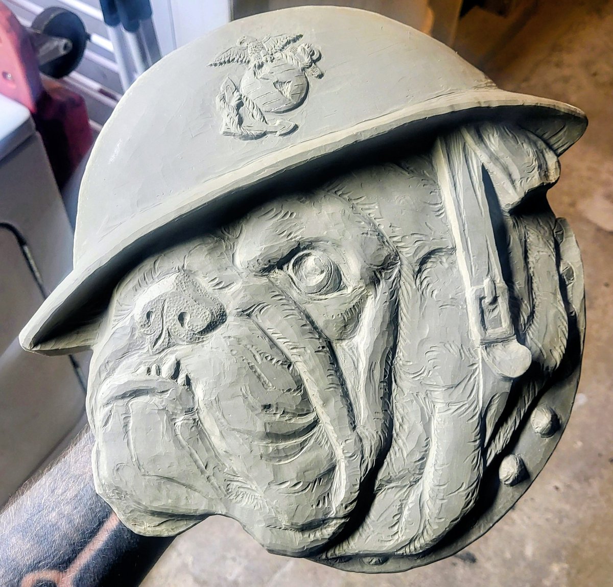 TinCupSigns's tweet photo. Hot off the press! Painting him next!

#USMC #semperfi #ega #eagleglobeandanchor #chesty #bulldog #bulldogart #englishbulldogs #dogart https://t.co/xIh4YquYqq