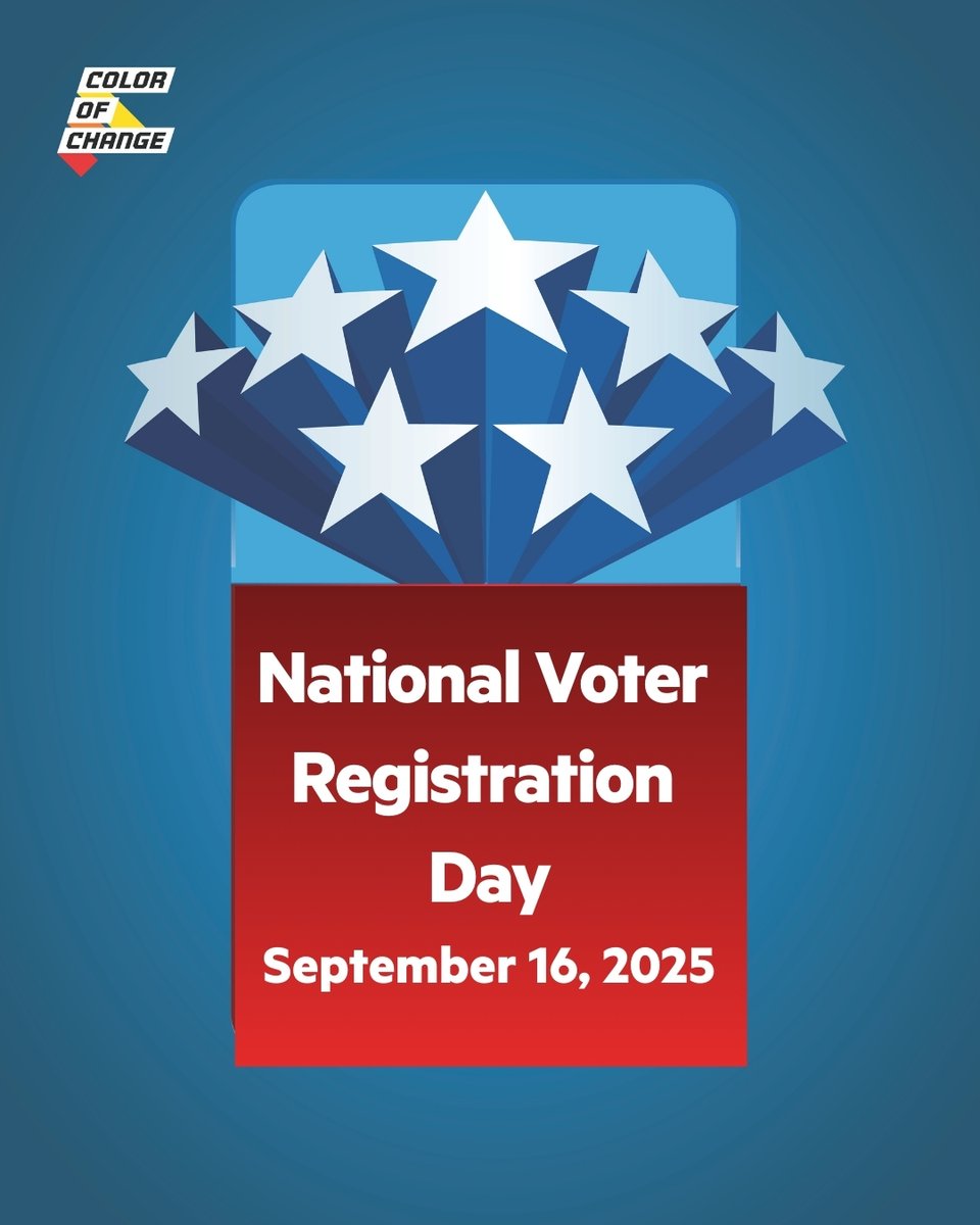 Today is National Voter Registration Day. At a time when our political power is being deliberately stripped away, it is more important than ever that we safeguard the ways we can make our voices heard.

Use the link to pre-register now → coc.turbovote.org/?r=social