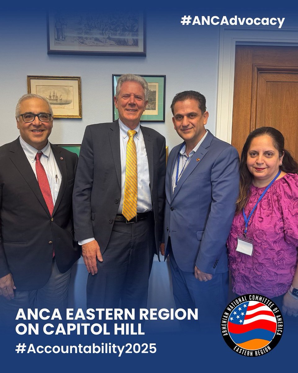ANC of New Jersey met with <a href="/FrankPallone/">Rep. Frank Pallone</a> to thank him for his steadfast commitment to calling for the return to Artsakh, the release of Armenian hostages, the strengthening of Armenia’s security, the protection of Christian holy sites, and accountability for Azerbaijan’s war