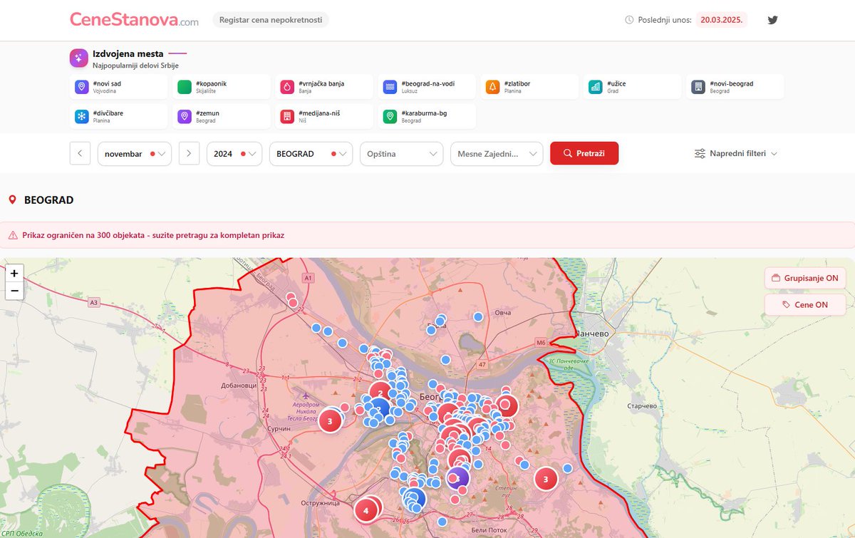 Ponovo smo online!

Nažalost, novih podataka nema od marta. RGZ se i dalje nije predomislio.

P.S. Poslednji kompletno uneti mesec je decembar 2024.