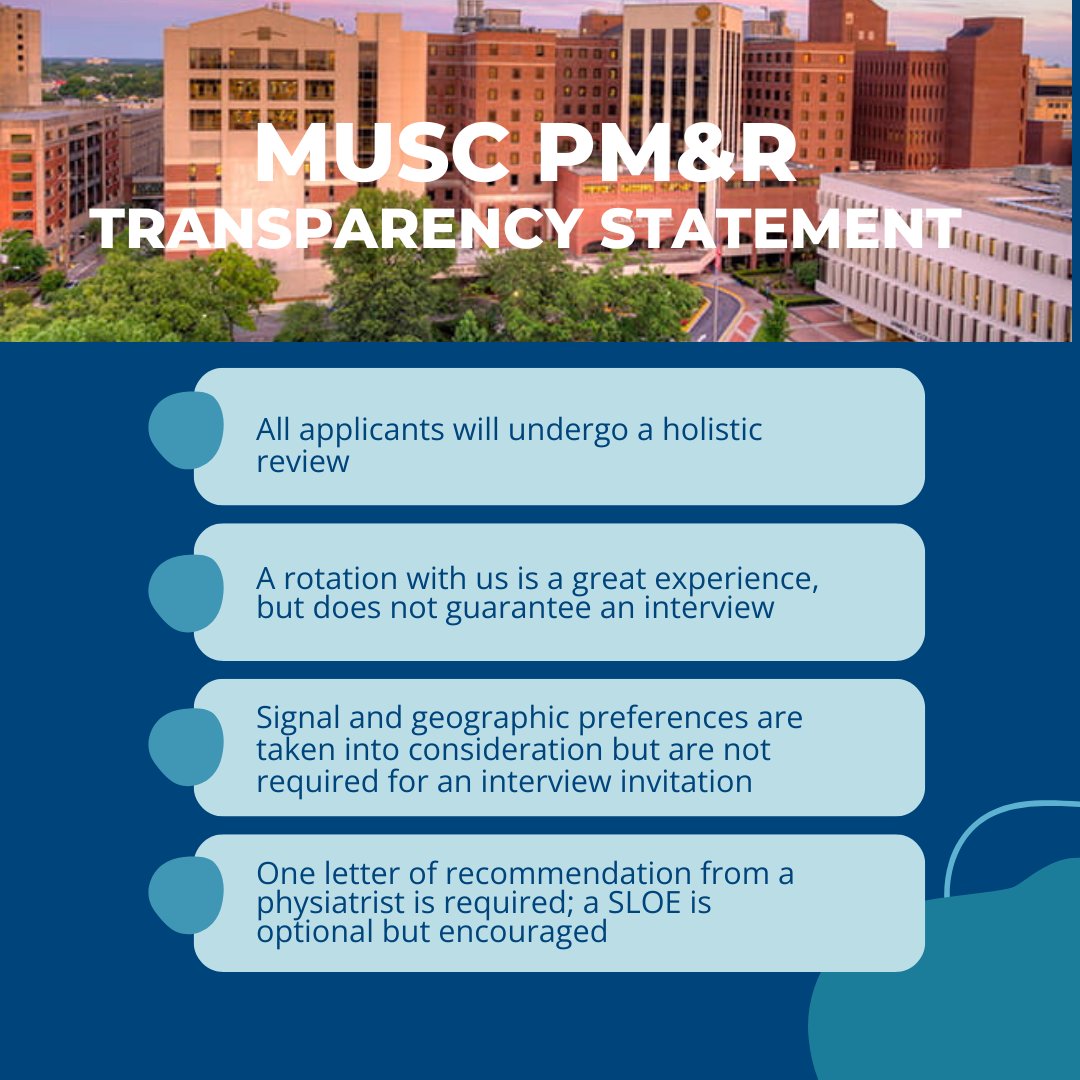 We are committed to transparency, equity, and respect for every applicant. Our program will follow @aaphysiatrists best practices for residency program recruitment. We are excited to meet the next generation of physiatrists! 🌊🏖️🌴
#match2026 #physiatry #residency #eras #muscpmr