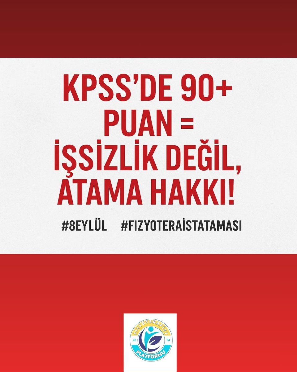 He alanda çalışma bilgisine ve donanıma sahip binlerce fizyoterapist var. Ama hastalar aylarca fizik tedavi sırası beklemekte. Bu soruna yapılacak en iyi çözüm fizyoterapist istihdamını artırmak olacaktır 
<a href="/saglikbakanligi/">T.C. Sağlık Bakanlığı</a> 
<a href="/drmemisoglu/">Prof. Dr. Kemal Memişoğlu</a> 
#FizyoterapisteAdilAtama