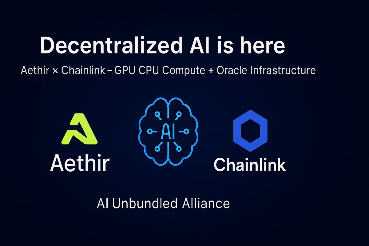 Decentralized AI is getting a new foundation.
Aethir (GPU cloud) and Chainlink (data + oracles) join forces in the AI Unbundled Alliance.
<a href="/AethirCloud/">Aethir</a> , #AethirCloud, <a href="/AethirEco/">Aethir Ecosystem</a>
➡️ The result? Developers can build agentic Web3 apps with premium compute power and trusted
