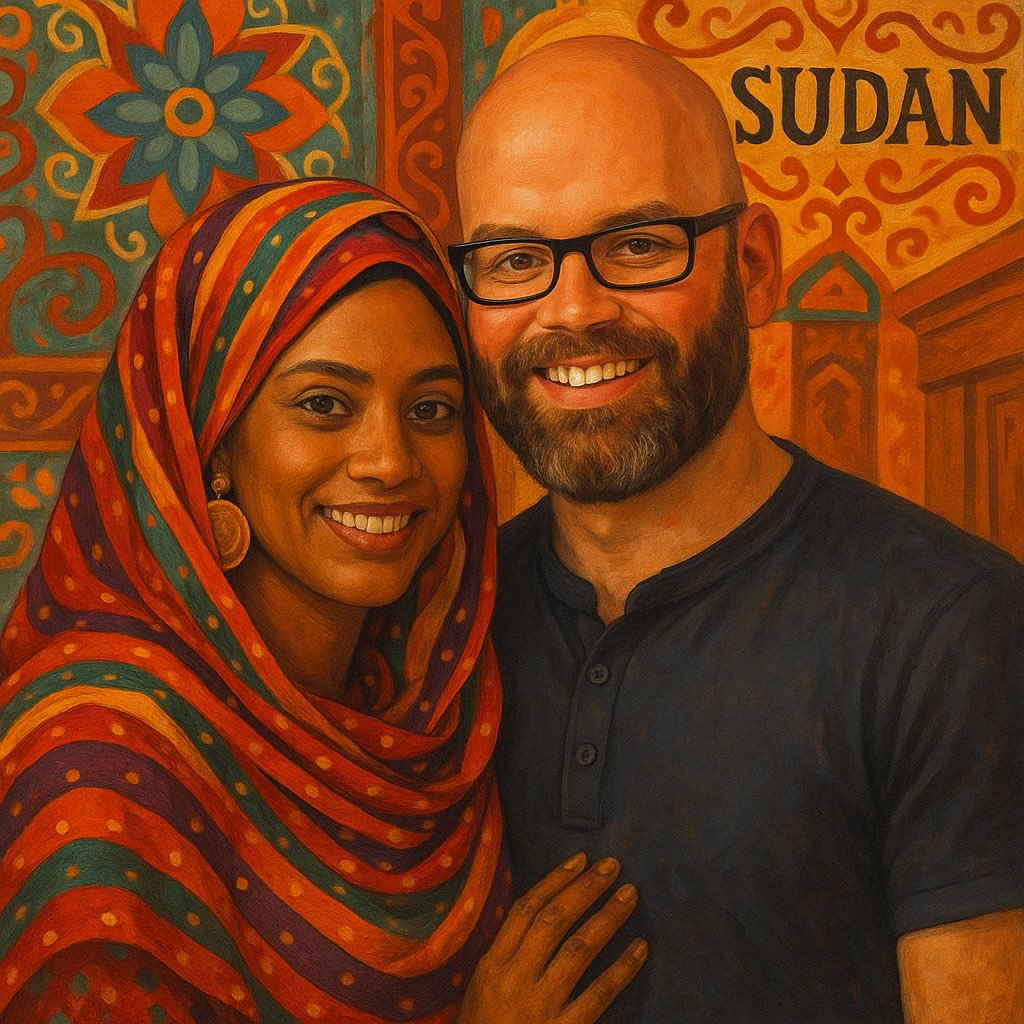 PerfectForcasts's tweet image. My wonderful and talented artist friend Fatima sketched up this beautiful picture of my gorgeous girlfriend that I met in Sudan. Her name is Amina and she is perfect. She loves my American accent and strong hands. -L