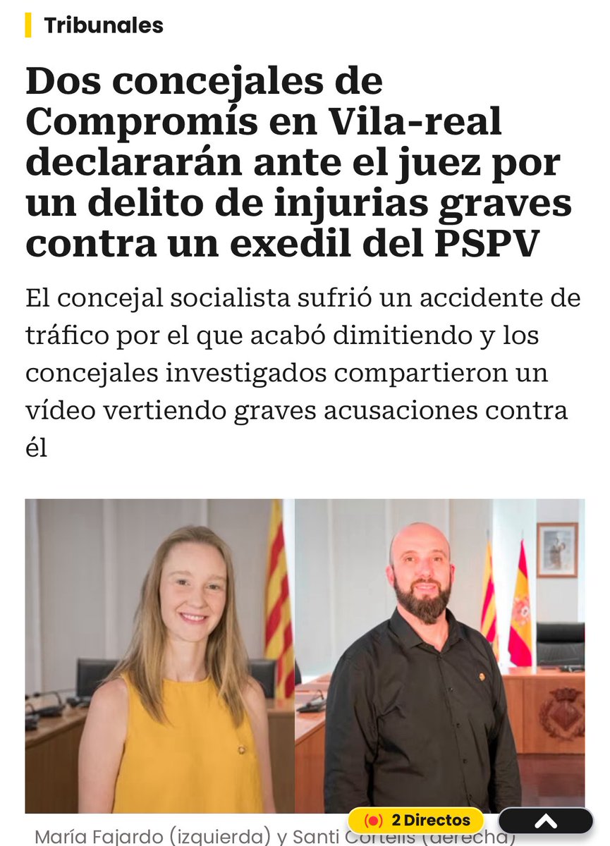 🧵1 regidor del Psoe pressumptament borratxo té 1 greu accident de trànsit en agost d 2023 (greu, posar en risc presumptament la integritat d les persones usuàries d’eixes vies). Juliol 24 Compromís entra govern amb el capellanet d Benlloc. Setembre 25 els regidors d Compromís