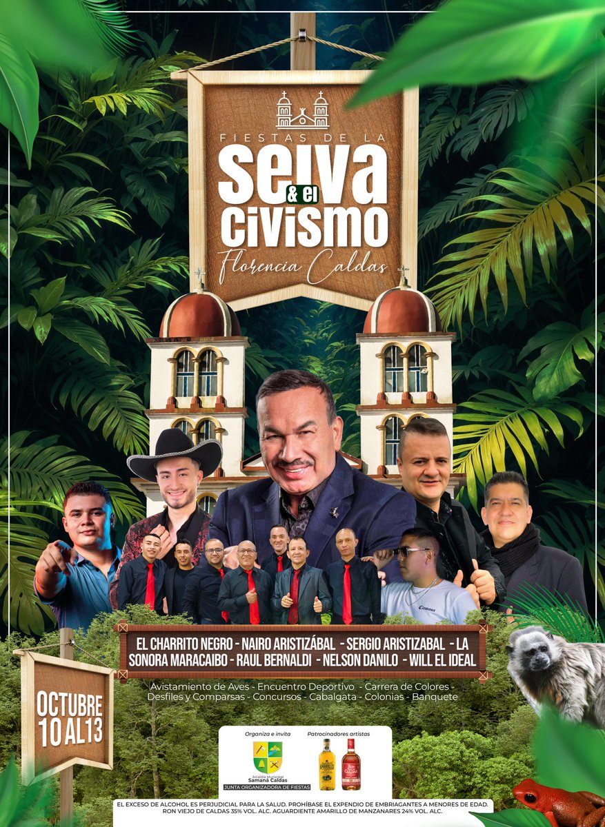 6 años después el Corregimiento de Florencia vuelve a tener sus festividades 🇨🇴

Del próximo 10 al 13 octubre, celebraremos  a la altura que este lindo corregimiento se merece, con la presencia del Charrito Negro y muchos artistas más. 

Florencia nos une 💙