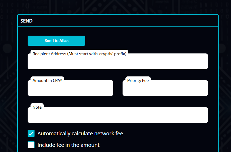 It is now possible to send coins directly to an alias/username without having to know the wallet address.

Create your own alias:
cryptix-network.org/member-area

#crypto #alias #system #cryptix #technology