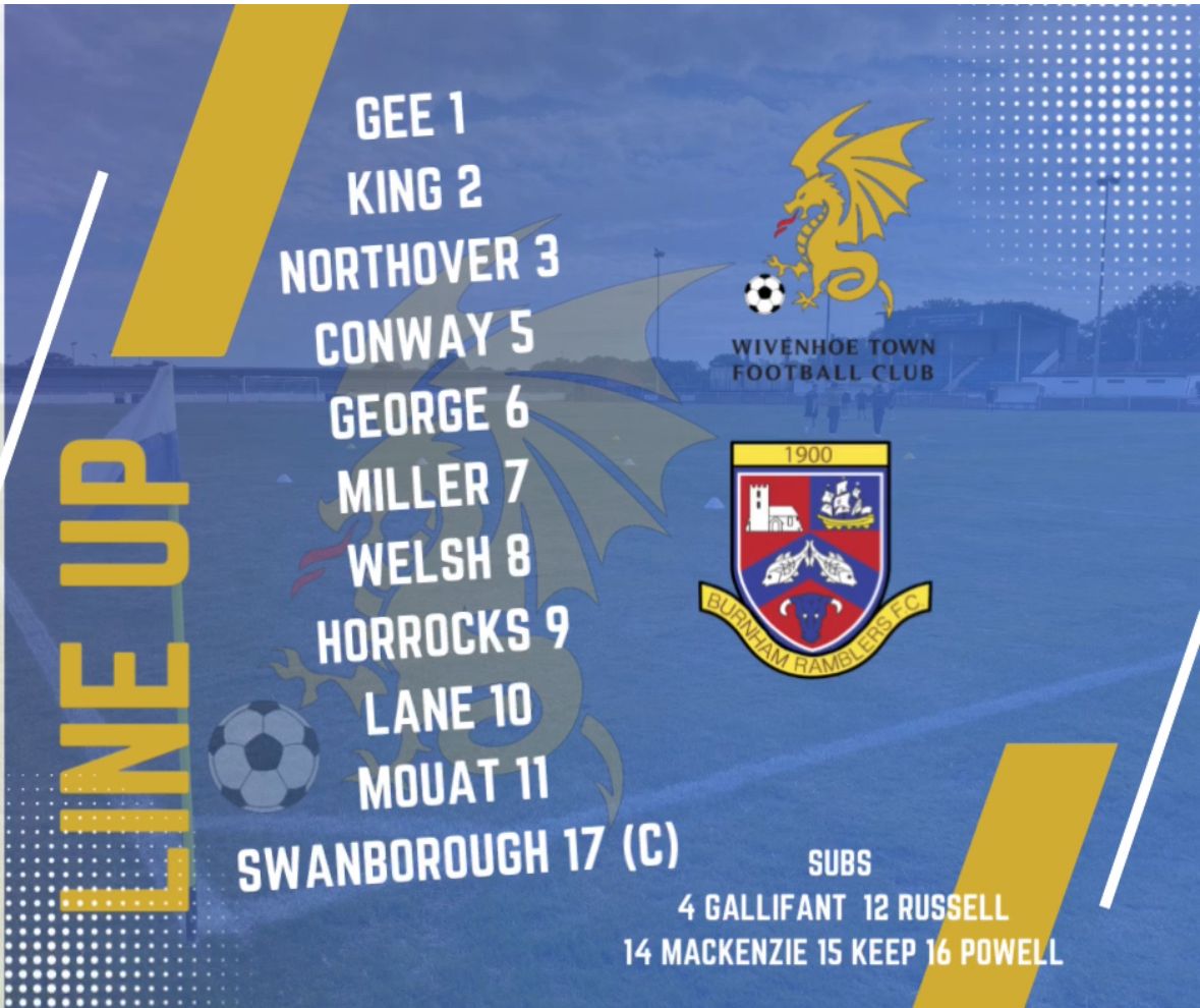 Wivenhoe Town this evening at the Taylor Wimpey Stadium v Burnham Ramblers
