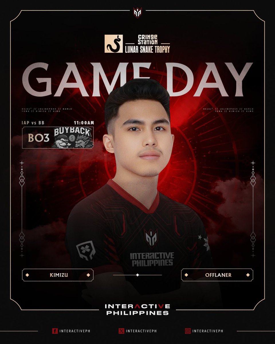 InteractivePH's tweet image. Nagsamasama na yung malalakas na katapat namin

🇵🇭IAP ⚔️ 🇲🇾BB  | 🕔11:00AM UTC +8

#IAPBeast #LunarShakeTrophy #CringeStation