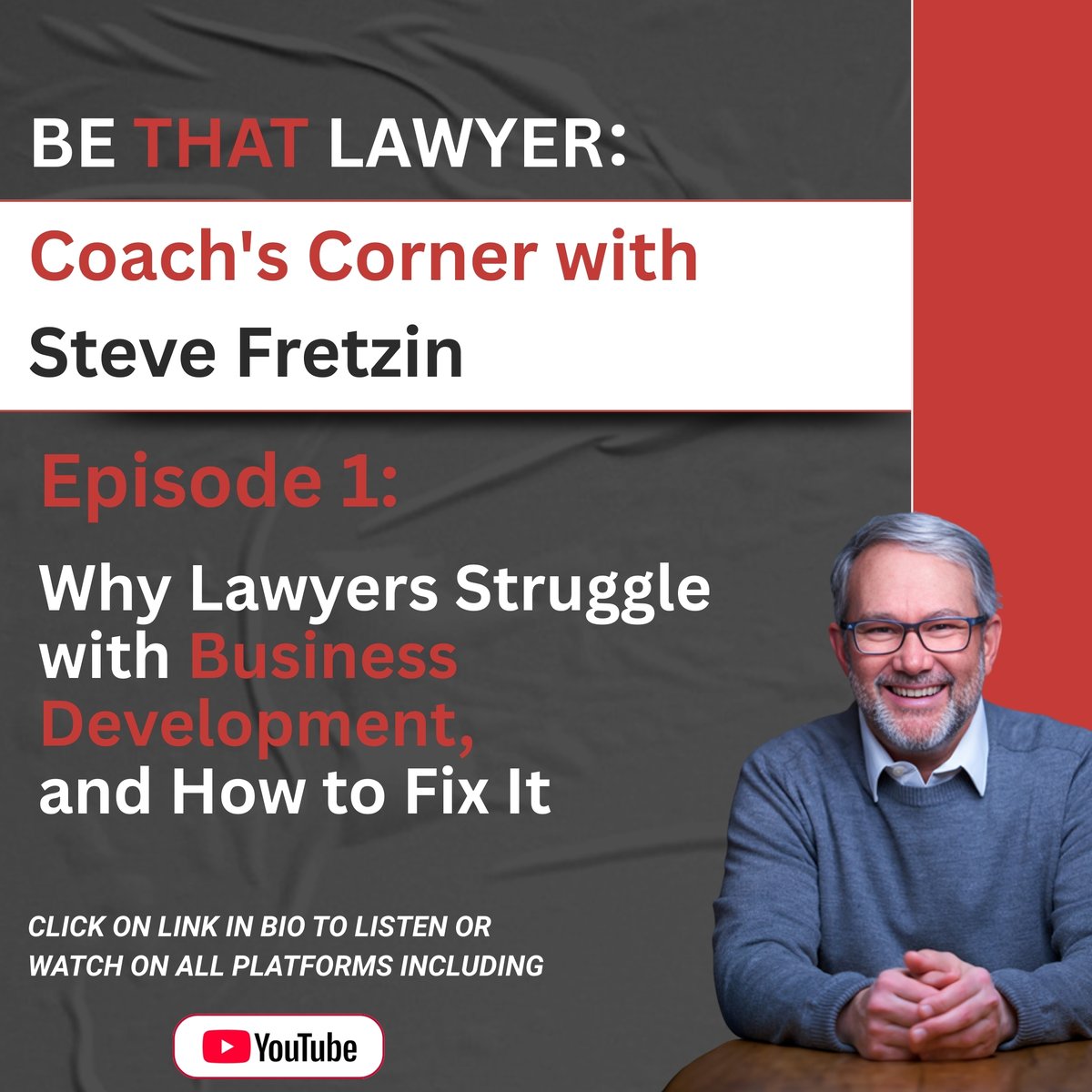 stevefretzin's tweet image. Is your business development strategy getting the results you want?

Click the bio link to watch the full episode.
bio.link/stevefretzin

#LegalBusinessDevelopment #LawFirmGrowth #LawyerTips
