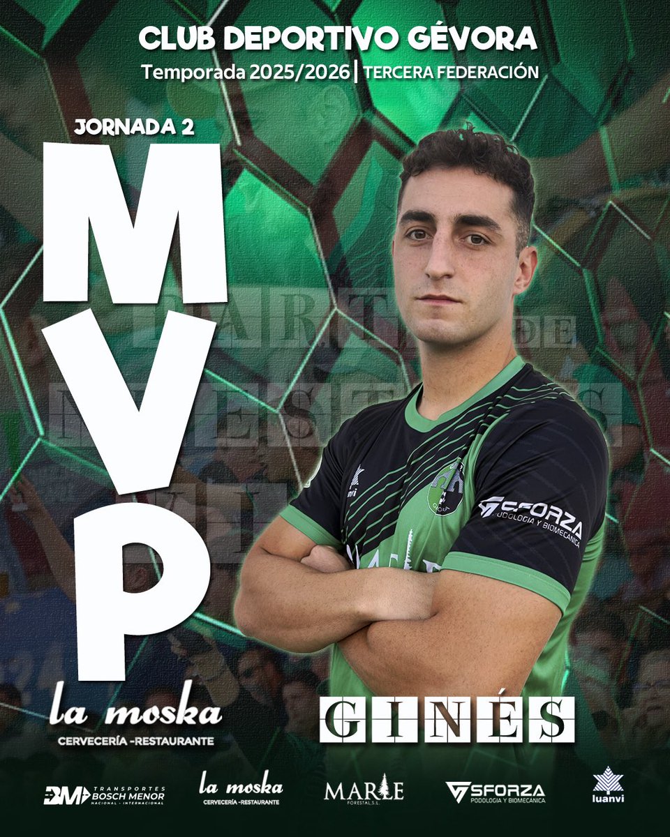Cʟᴜʙ Dᴇᴘᴏʀᴛɪᴠᴏ Gᴇ́ᴠᴏʀᴀ (@cdgevora) on Twitter photo ⭐ 𝐌𝐕𝐏 • 𝐉𝐨𝐫𝐧𝐚𝐝𝐚 𝟐 • 𝐑𝐞𝐬𝐭𝐚𝐮𝐫𝐚𝐧𝐭𝐞 𝐋𝐀 𝐌𝐎𝐒𝐊𝐀.
🥇 Con el 48% de los votos, Ginés es elegido el mejor jugador del #CDGévora 🆚 #CDCabezaDelBuey 
👏 ¡Enhorabuena, <a href="/ginessgonzalezz/">Ginés Gonzalez 🇪🇸</a> ! ⭐ 𝐌𝐕𝐏 • 𝐉𝐨𝐫𝐧𝐚𝐝𝐚 𝟐 • 𝐑𝐞𝐬𝐭𝐚𝐮𝐫𝐚𝐧𝐭𝐞 𝐋𝐀 𝐌𝐎𝐒𝐊𝐀.
🥇 Con el 48% de los votos, Ginés es elegido el mejor jugador del #CDGévora 🆚 #CDCabezaDelBuey 
👏 ¡Enhorabuena, <a href="/ginessgonzalezz/">Ginés Gonzalez 🇪🇸</a> !
