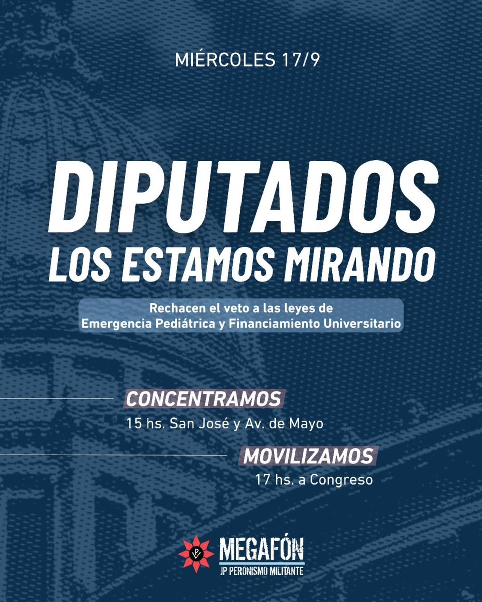 Peronismo_PM's tweet image. 👉🏻 Estás avisado. Los diputados también.

Que ningún programa del FMI ponga en riesgo nuestro sistema público de salud y educación.