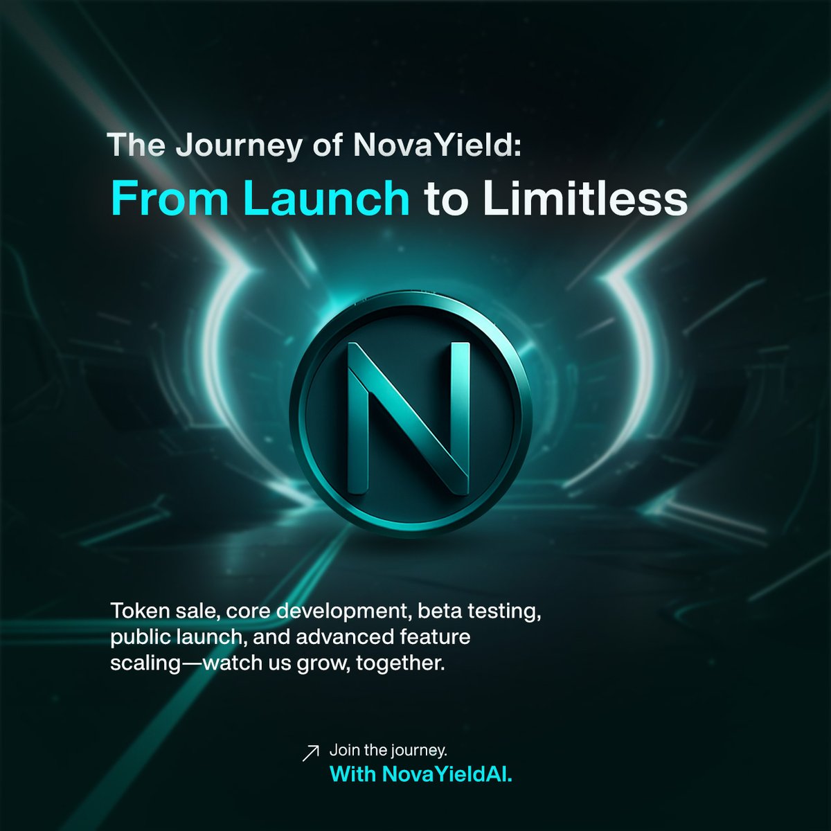 novayieldai's tweet image. Where are we headed? NovaYield’s roadmap: token sale → core dev → beta testing → public launch → scaling advanced features. Let’s grow together. 

#Roadmap #DeFiFuture