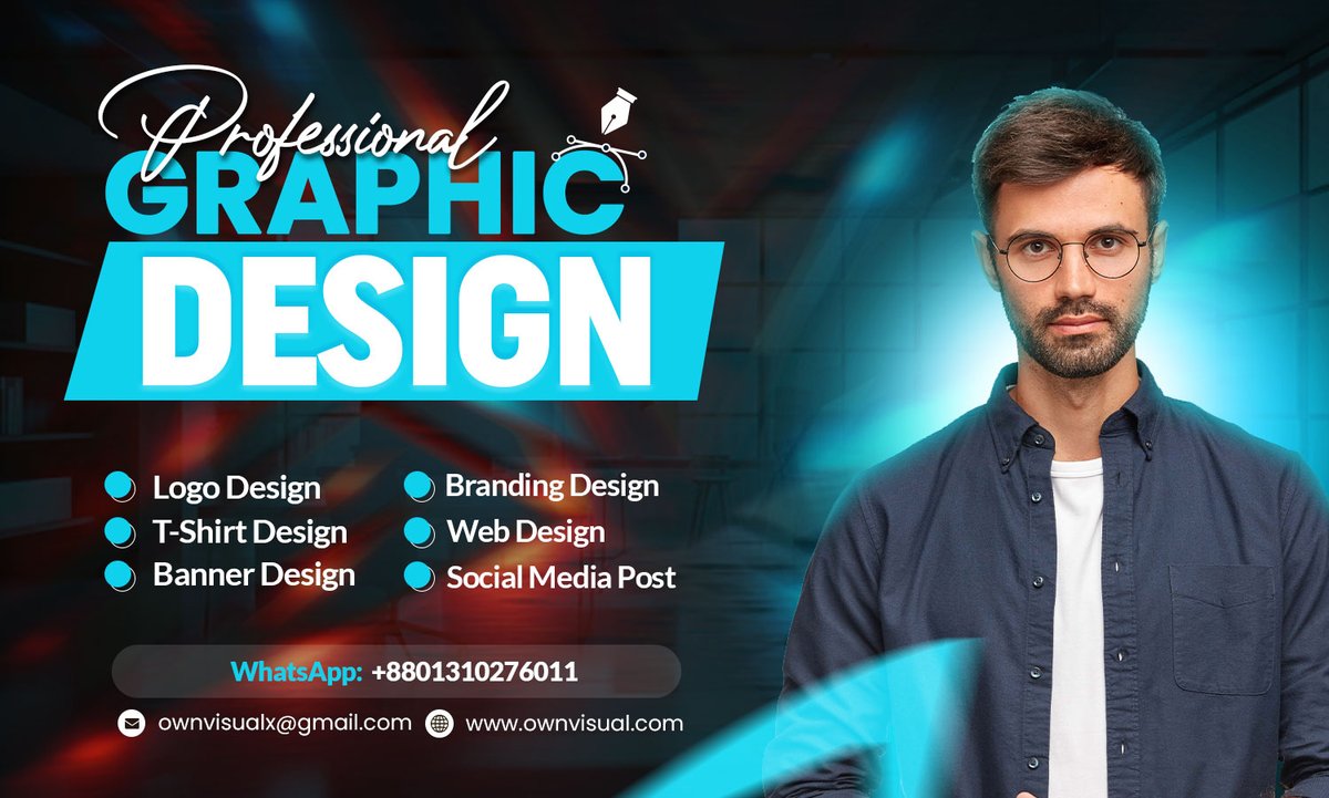 ownvisualx's tweet photo. @business Hi 👋
Looking for Graphic Design, Logo Design, Branding Design, T-Shirt Design, and Video Editing Services? Our creative team is here to help bring your ideas to life. https://t.co/1NEqHy8MuN