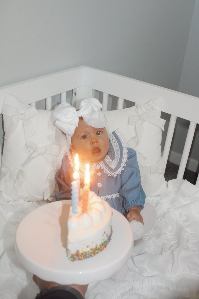 🎀SIX MONTHS🎀

This month Rawlings…

⭐️Had her first 2 teeth come in
⭐️Began sleeping through the night consistently
⭐️Started trying to sit up on her own
⭐️Started drinking water
⭐️Went bowling for the time