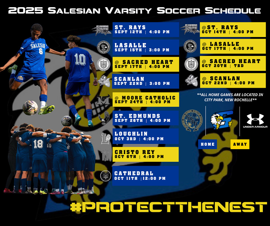 Salesian Varsity Soccer starting the year hot bring 2-0! 🦅⚽️🔥

If you haven’t had the updated schedules, here it is. Let’s keep winning Eagles! 🦅⚽️

#WeAreSalesian #SalesianAthletics #SalesianSoccer #Soccer #CHSAA #EaglesNation