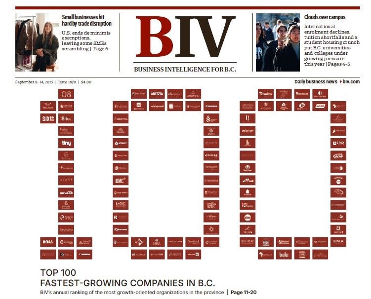 matchboxhr's tweet photo. We’re proud to share that @matchboxhr has been named one of @BIVnews 100 Fastest-Growing Companies in B.C. for 2025, landing at No.25 on the list. 

This marks our third consecutive year being recognized on this list.

Thank you for being part of this journey!

#MatchBoxHR #BIV https://t.co/1Zu3UCgm0V