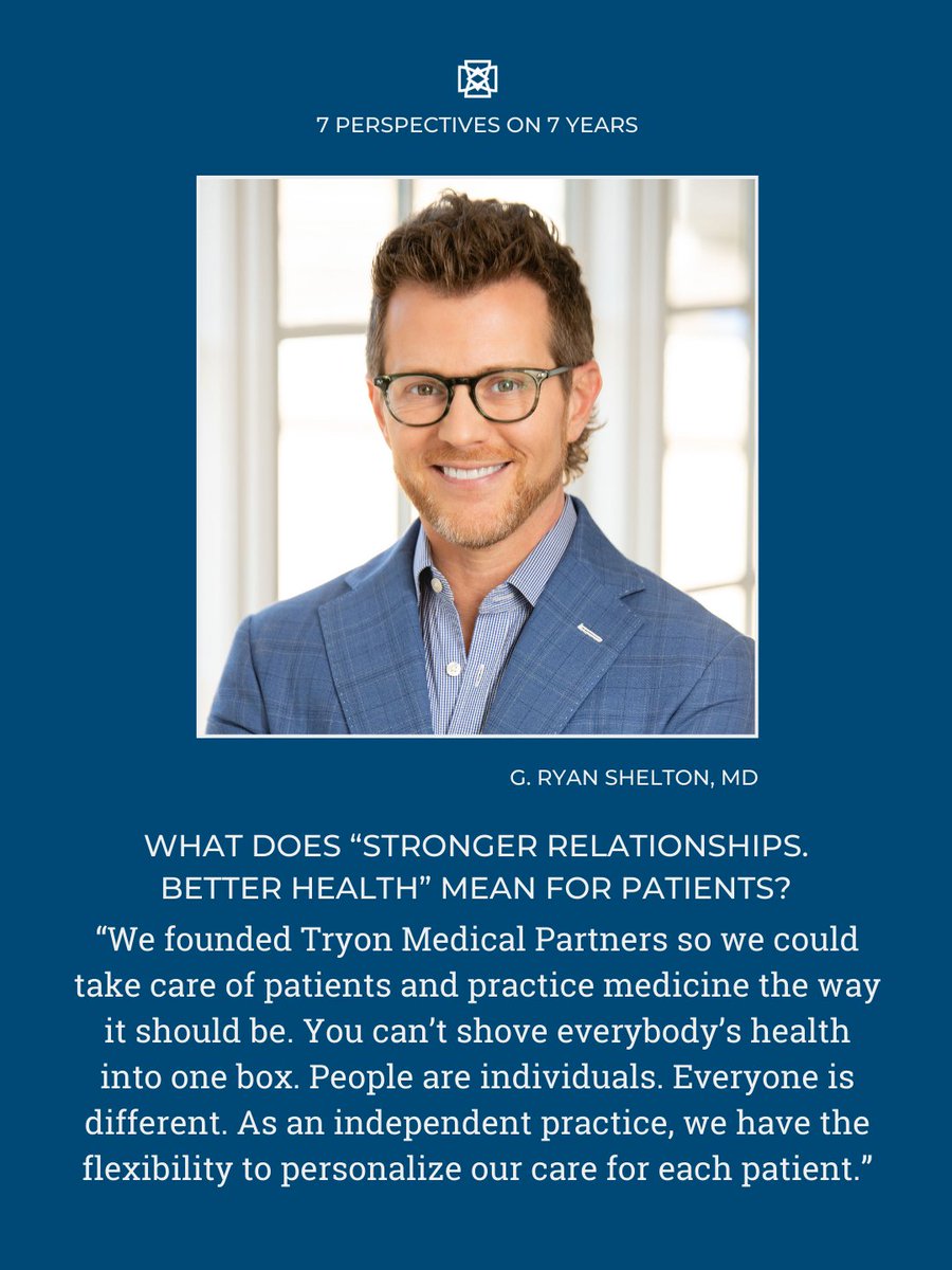 As an independent practice, the difference is personal. That means serving our patients with integrity and accountability. More partnership. Less bureaucracy. It’s a win for our patients, physicians, advanced care clinicians, and team partners alike. #TryonTurns7 💙