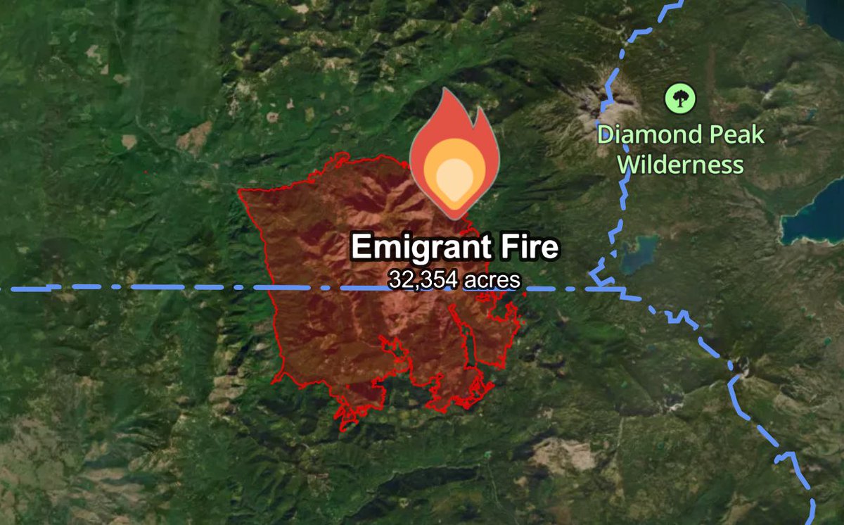 WCTOfficialYT's tweet image. 11 am advisory | the #Emigrantfire 

Today on the western and Eastern side of the fire crews have completed chipping operations moving back into mop up and patrol, fire activity remains active south of middle fork Willamette river