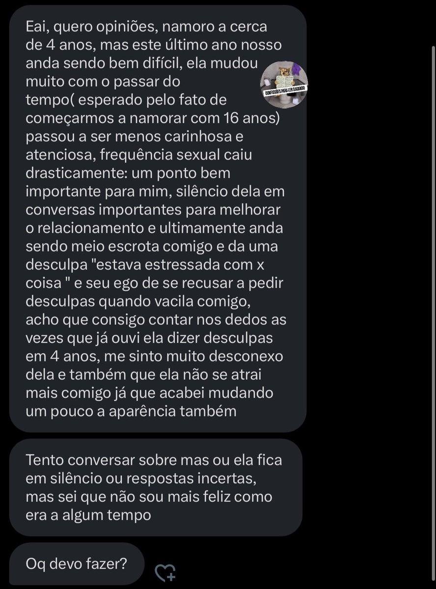 Confissoes pra ler cagando 𝕏 tweet media